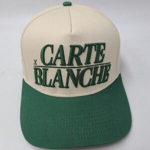 Carte Blanche Hat Snapback Beige Green PFD Streetwear Skate Skateboard Casual